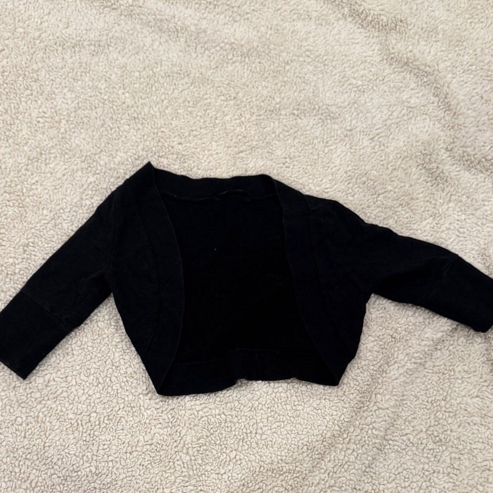 Stylish Black Open-Front Cardigan